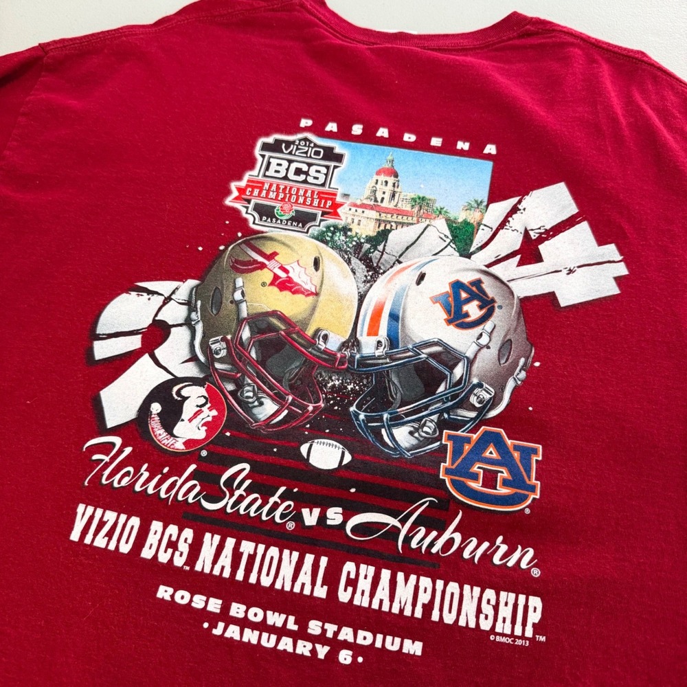 Gildan 2014 Vizio BCS National Championship Florida State vs Auburn Men XL Shirt